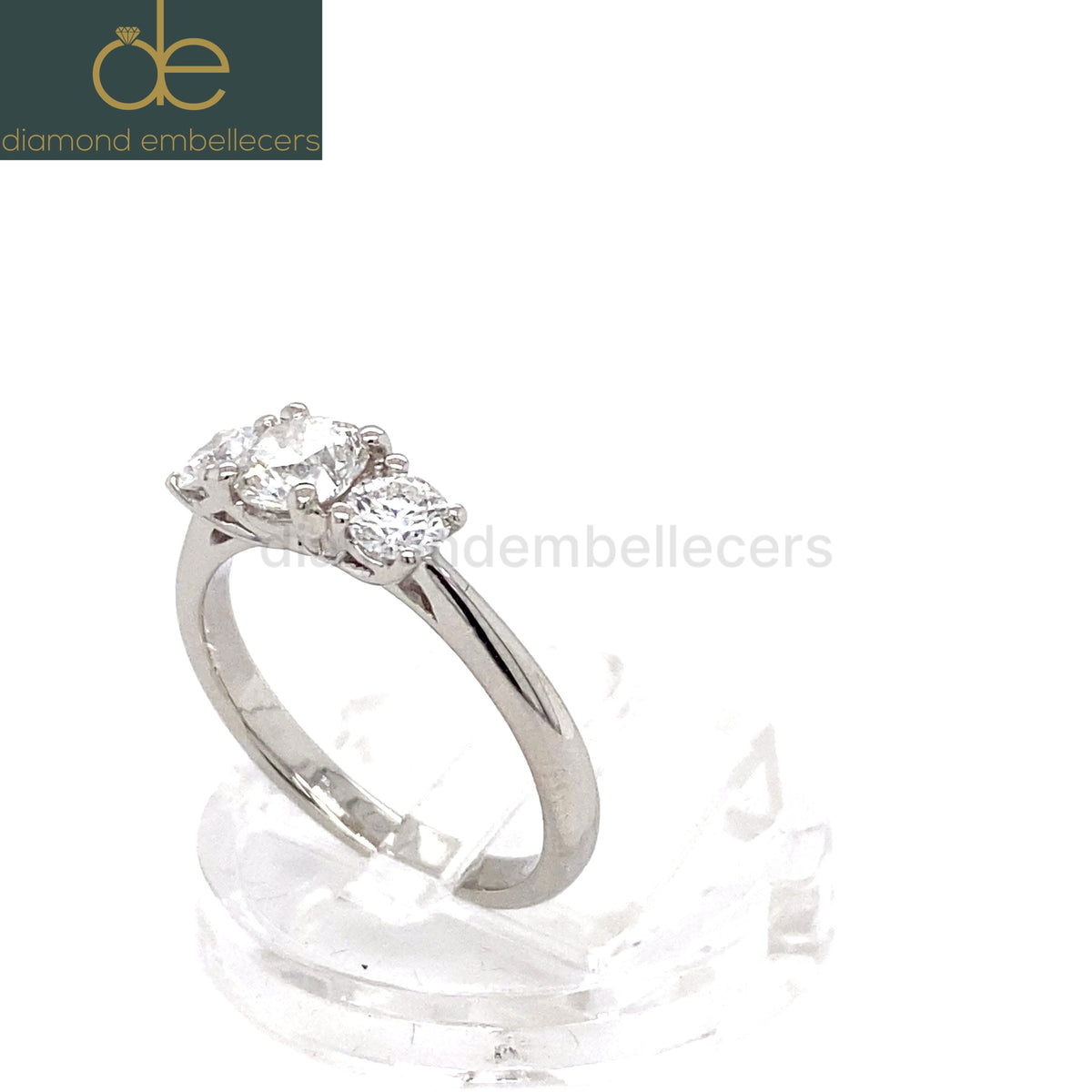 CERTIFIED UK HALLMARKED PLATINUM TRILOGY 0.96CT ROUND BRILLIANT DIAMOND RING